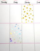 Foiled Hearts -Full Box Perforated Overlay