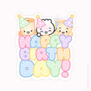 Birthday Party - Happy Birthday | Vinyl Sticker