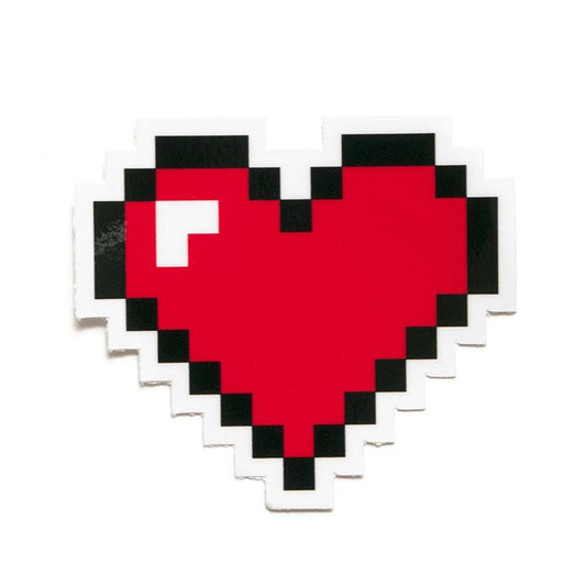8 Bit Heart - Vinyl Sticker