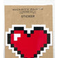 8 Bit Heart - Vinyl Sticker