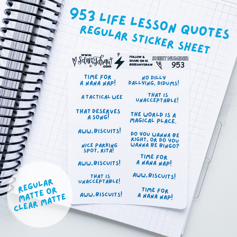 Life Lessons | Sticker Sheet