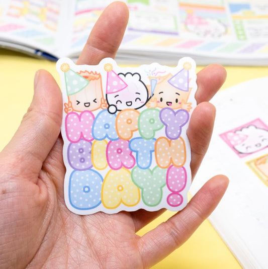 Birthday Party - Happy Birthday | Vinyl Sticker