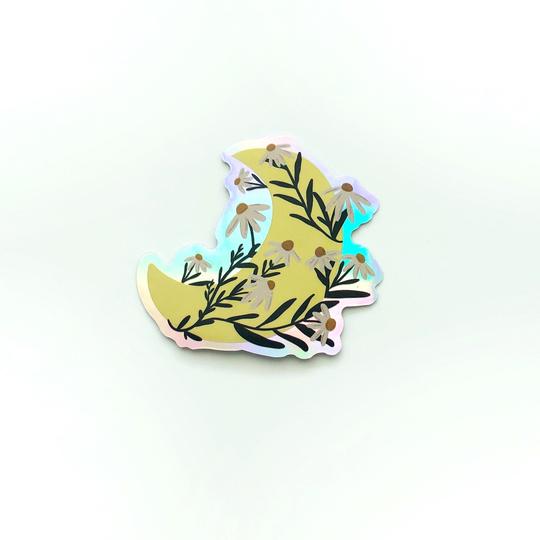 Adorned Moon - Holographic Sticker