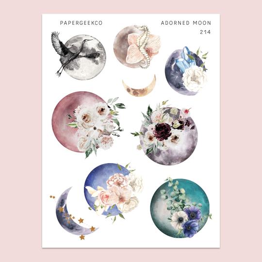Adorned Moon | Sticker Sheet