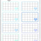Blue Grid Boxes | Sticker Sheet