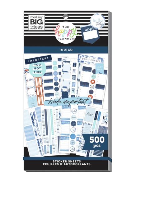 Value Pack Stickers - Indigo Tie Dye