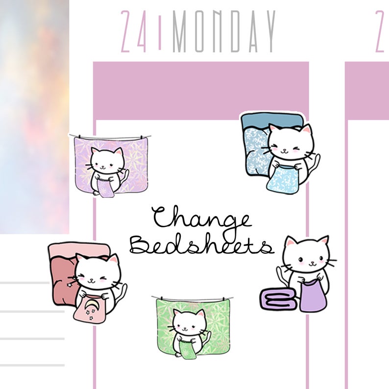 Change Bedsheets | Sticker Sheet