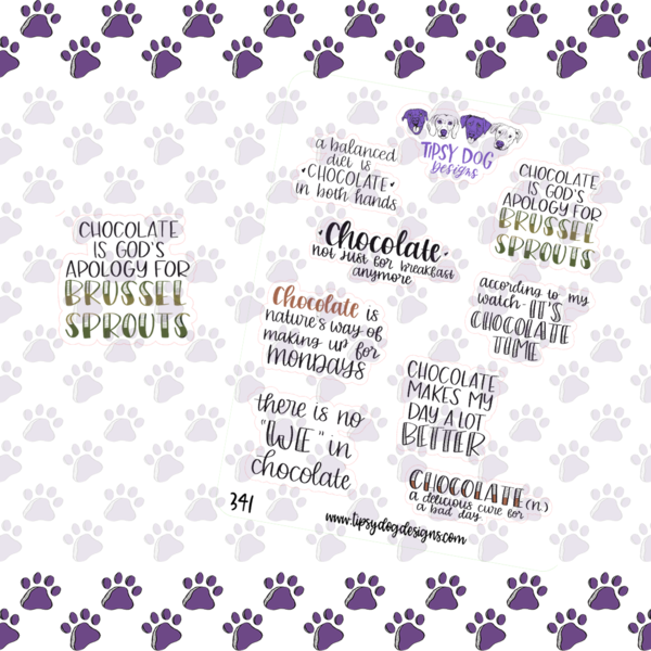 Chocolate Love Mix | Sticker Sheet