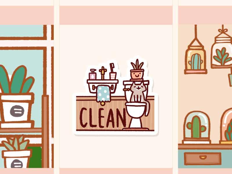 Clean Bathroom | Sticker Sheet