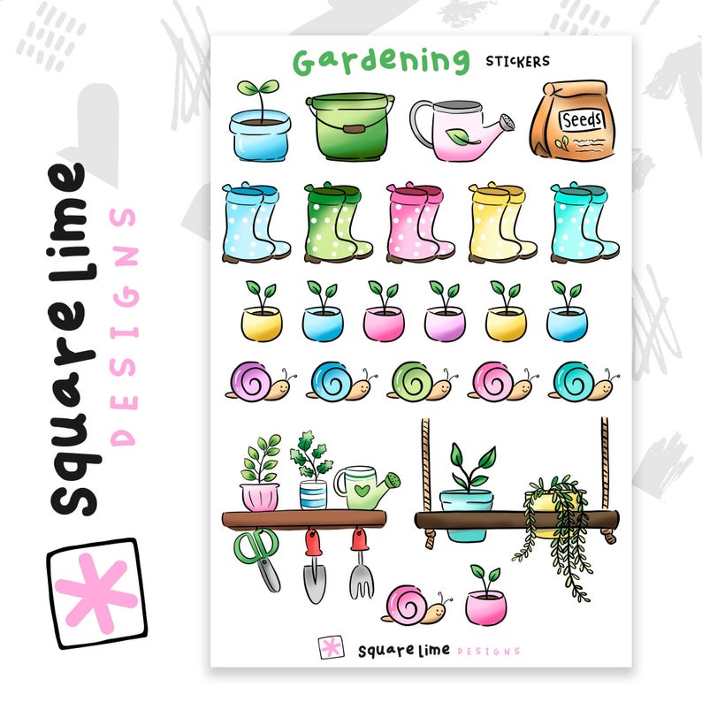Colourful Gardening | Sticker Sheet