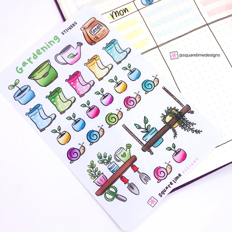 Colourful Gardening | Sticker Sheet