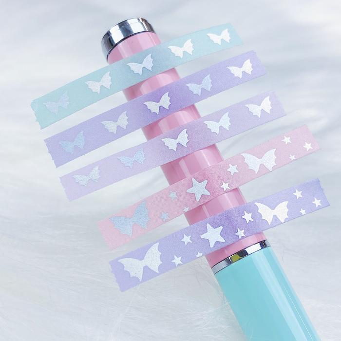 Cotton Candy Baby Bat Bow Perforated Header | Washi Tape