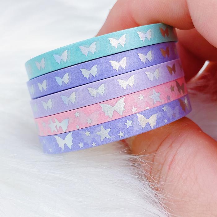 Cotton Candy Baby Bat Bow Perforated Header | Washi Tape