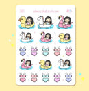 Cute Summer Floaters | Sticker Sheet