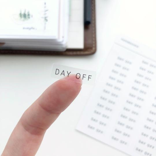 Day Off | Clear Sticker Sheet