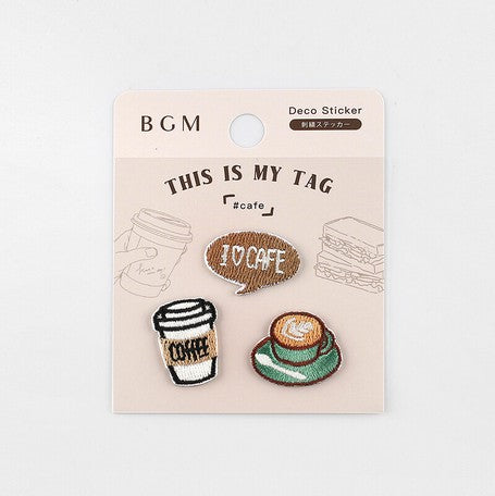 Cafe - Embroidery Sticker