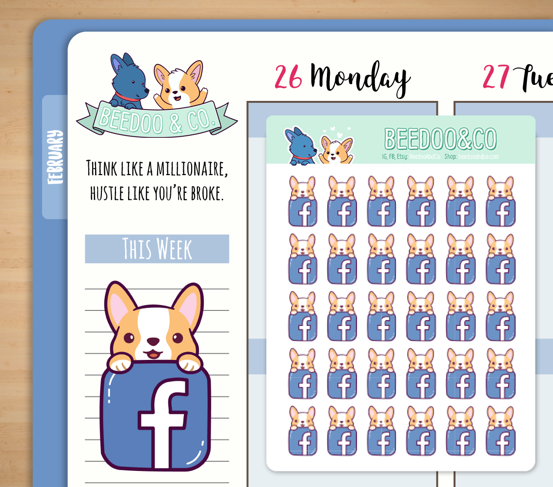 FB Icon | Sticker Sheet