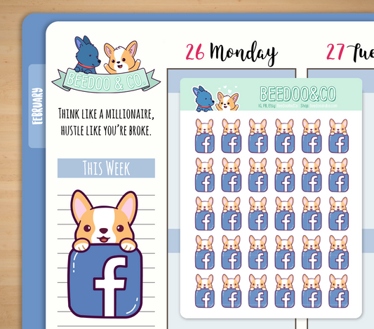 FB Icon | Sticker Sheet