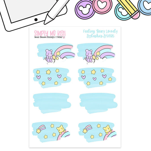 Feeling Beary Lovely Splashes | Sticker Sheet