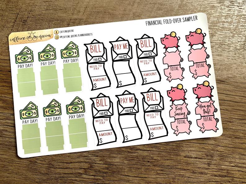 Financial Foldover Sampler Sheet | Sticker Sheet
