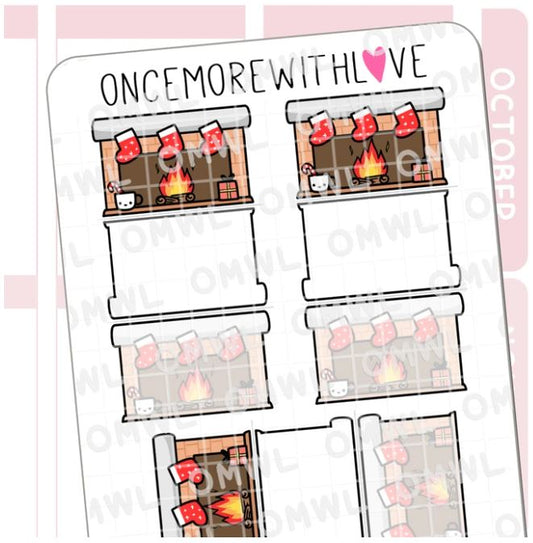 Fireplace Foldover | Sticker Sheet