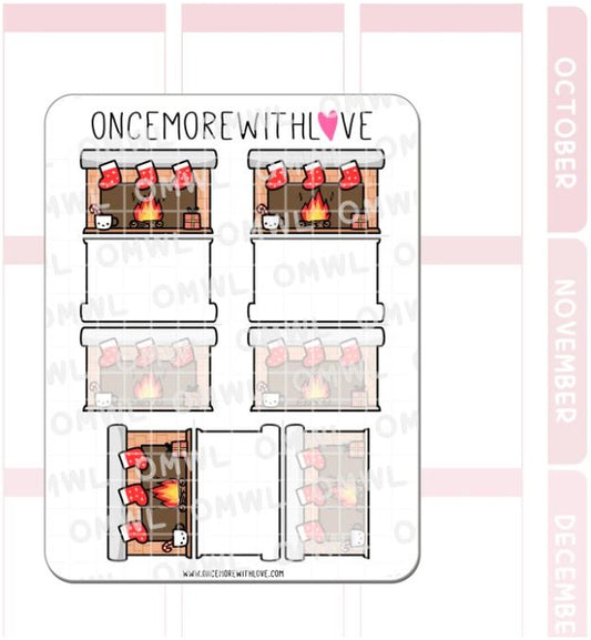 Fireplace Foldover | Sticker Sheet