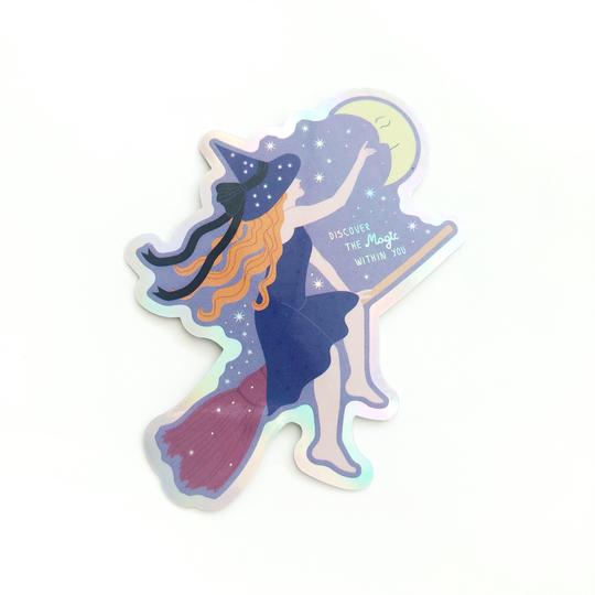 Flying Witch by Katarina Samohin (Collab collection Holo Sticker)