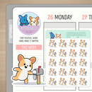 Miso The Corgi Getting The Mail | Sticker Sheet