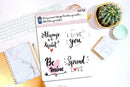 Handwritten Quotes | Sticker Sheet