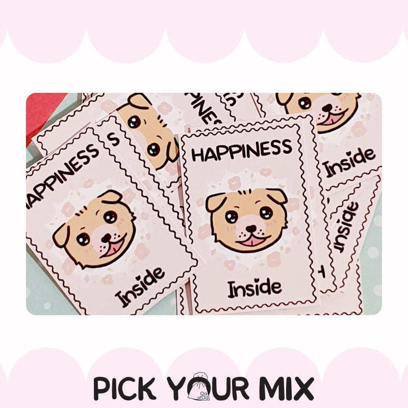 Happiness Inside - Doggy | Sticker Flake (set of 15)