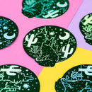 Desert Coyote | Holographic Vinyl Sticker