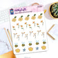 Honey flowers and bee Sticker Sheet