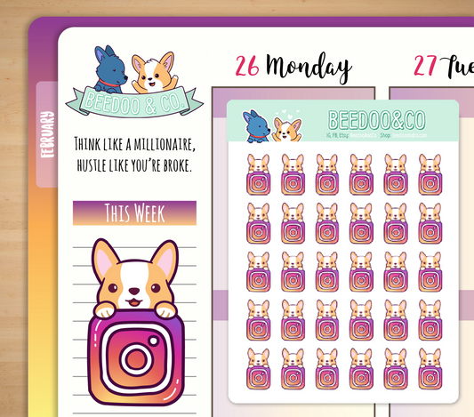 IG Icon | Sticker Sheet