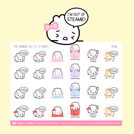 I'm Out Of Steamie | Sticker Sheet
