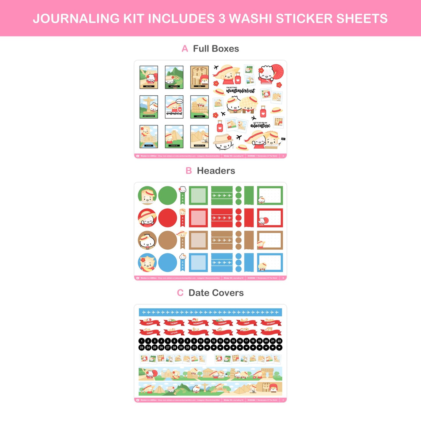7 Wontonders of the World | Journaling Kit