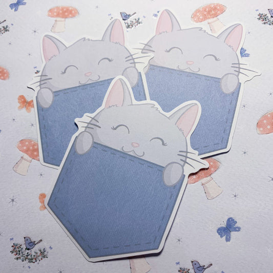 Kitten in a pocket Loose Sheet Die Cut Paper