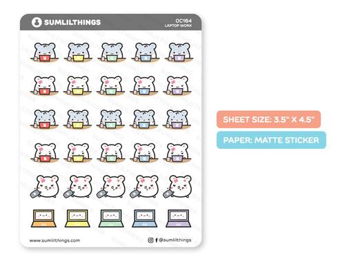 Laptop Working | Sticker Sheet