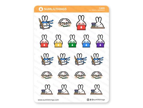Lil' Pencil Warrior | Sticker Sheet