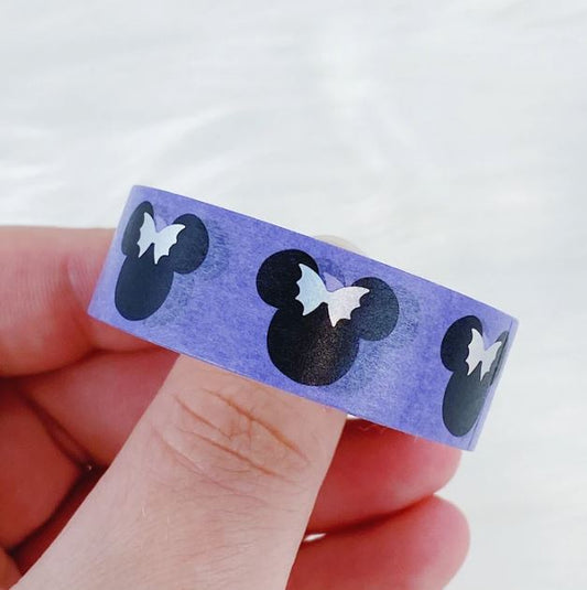 Lilac Minnie Bat Bow | Washi