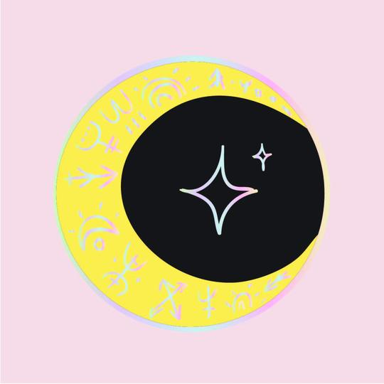 Moonphase - Holographic Sticker