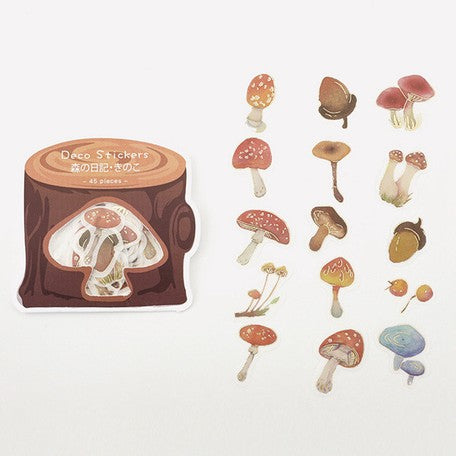 Mushroom - Washi Paper Flake Stickers