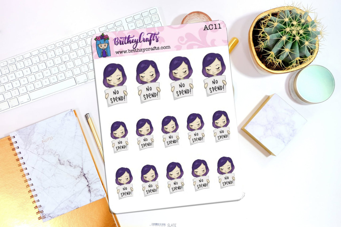 No Spend | Sticker Sheet