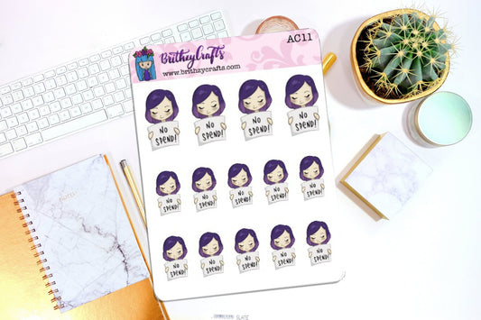 No Spend | Sticker Sheet