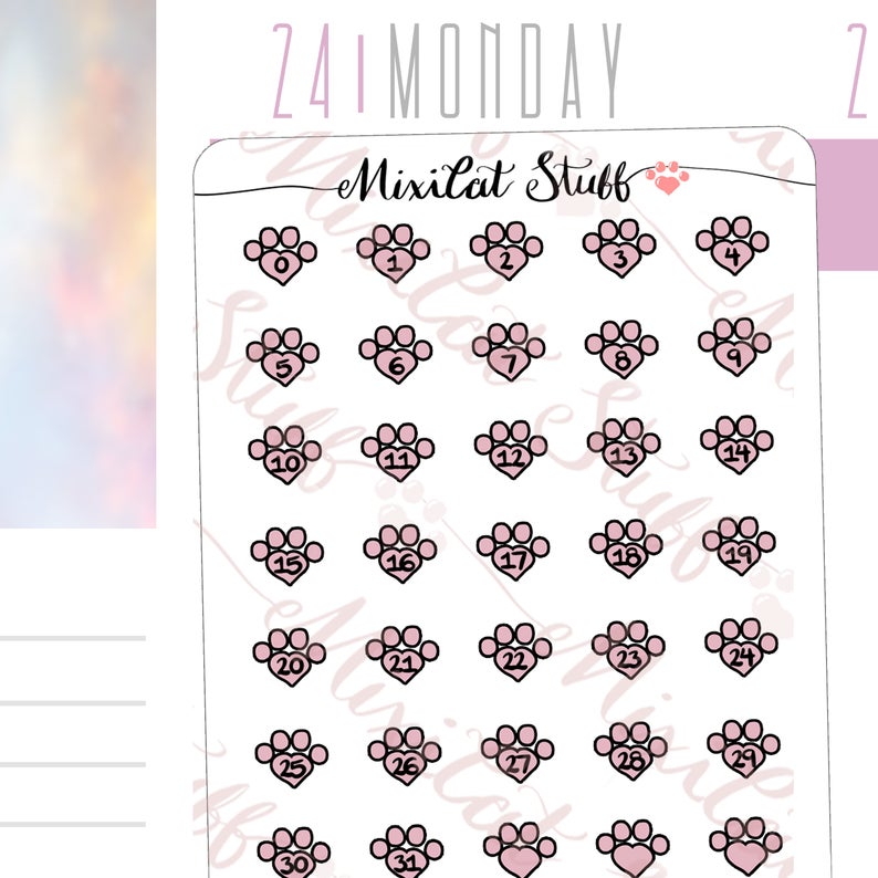 Number Paws | Sticker Sheet