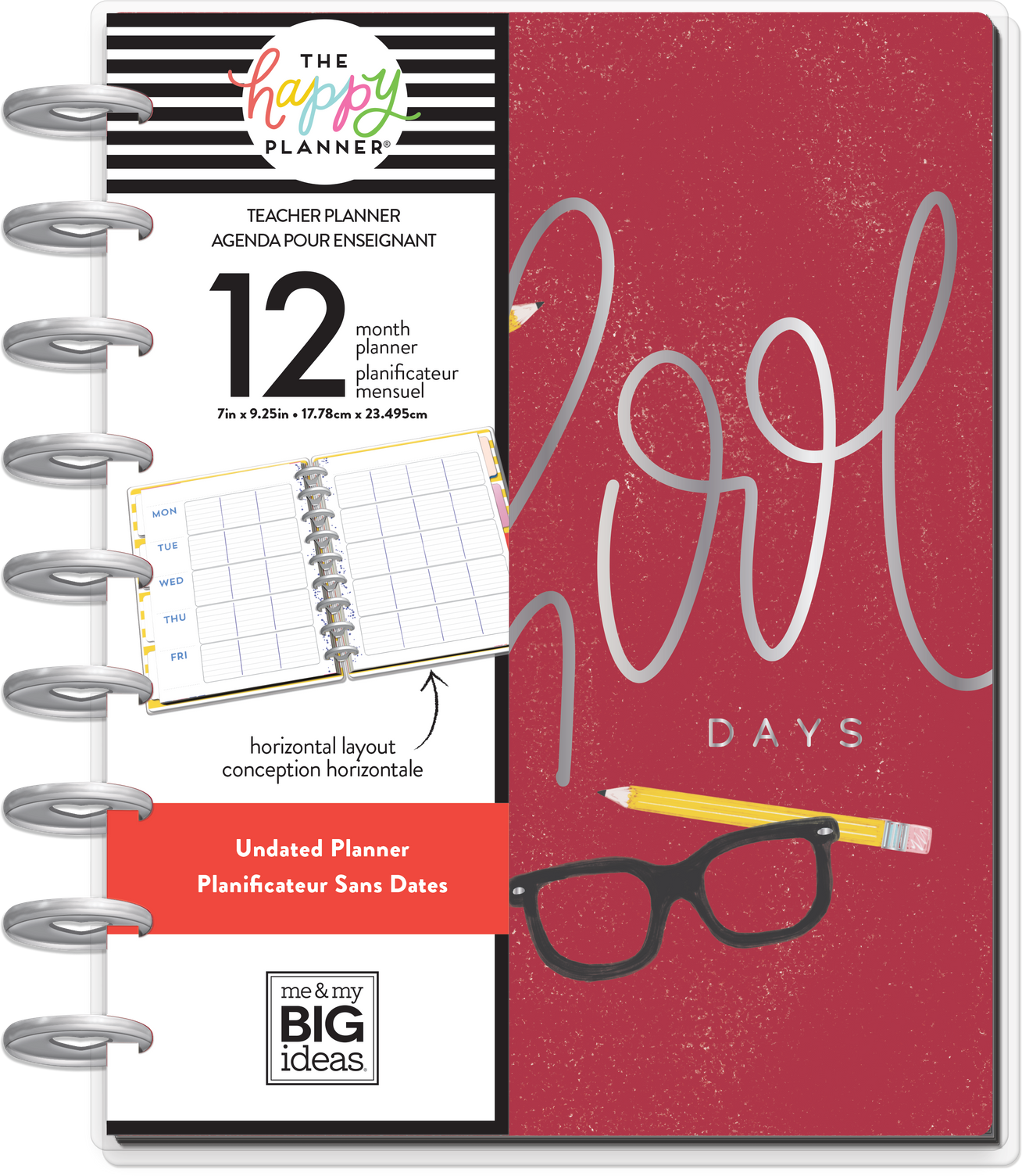 Undated Classic Teacher Happy Planner® - School Days - 12 Months