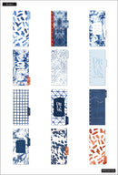 2021 Indigo Tie Dye Skinny Classic Horizontal Happy Planner - 12 Months