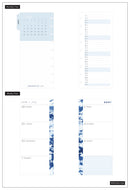 2021 Indigo Tie Dye Skinny Classic Horizontal Happy Planner - 12 Months