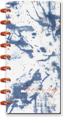 2021 Indigo Tie Dye Skinny Classic Horizontal Happy Planner - 12 Months