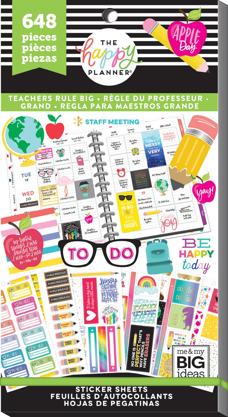Value Pack Stickers - Teachers Rule - BIG Teacher