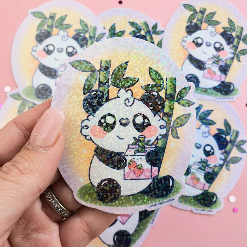 Panda | Holo Diecut Sticker